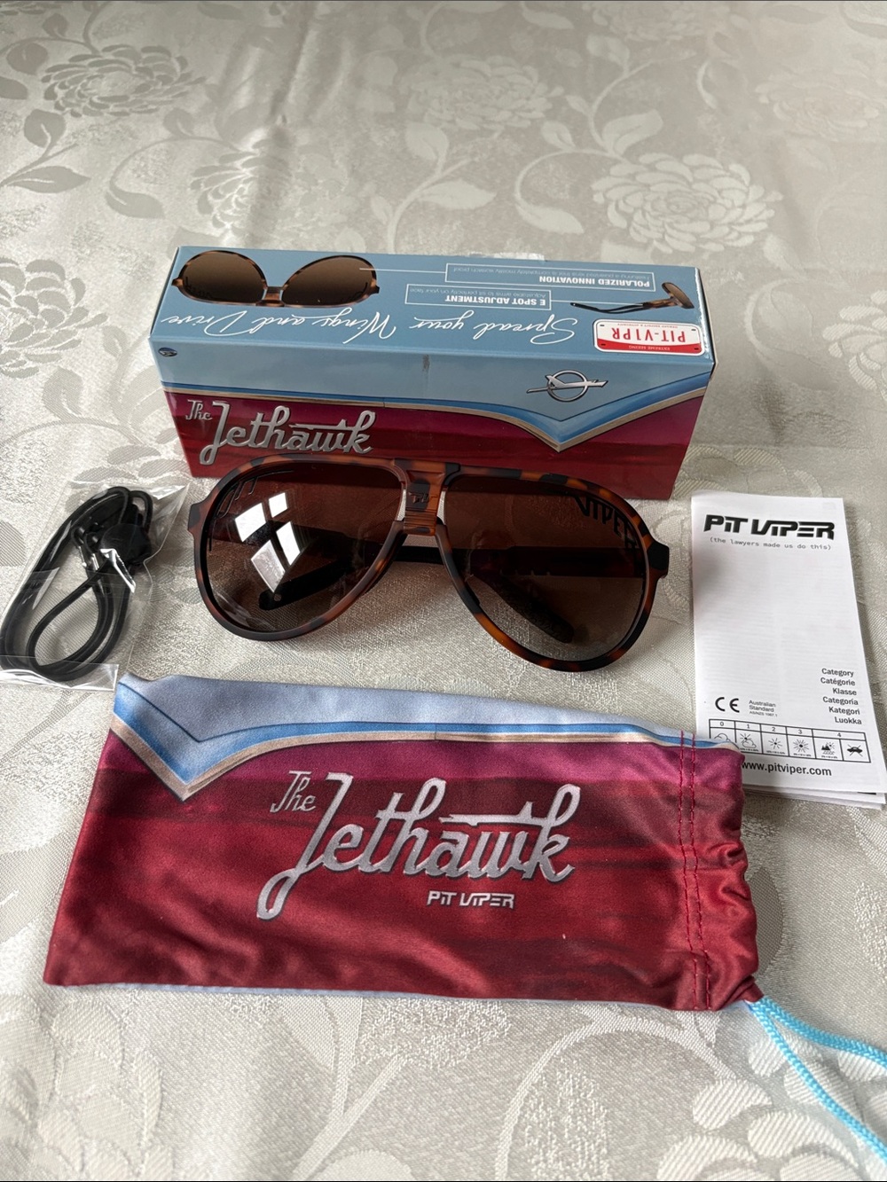 Pit Viper The Jethawk Sunglasses Brown Tortoise with Brown Lenses Brand New